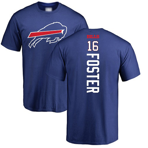 Men NFL Buffalo Bills #16 Robert Foster Royal Blue Backer T Shirt